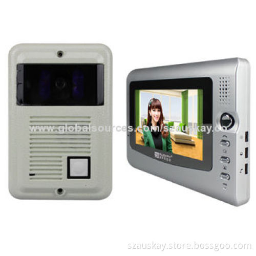 Video Door Phone, IR Night Vision Outdoor Camera, 7-inch TFT Indoor Monitor with Competitive PriceNew